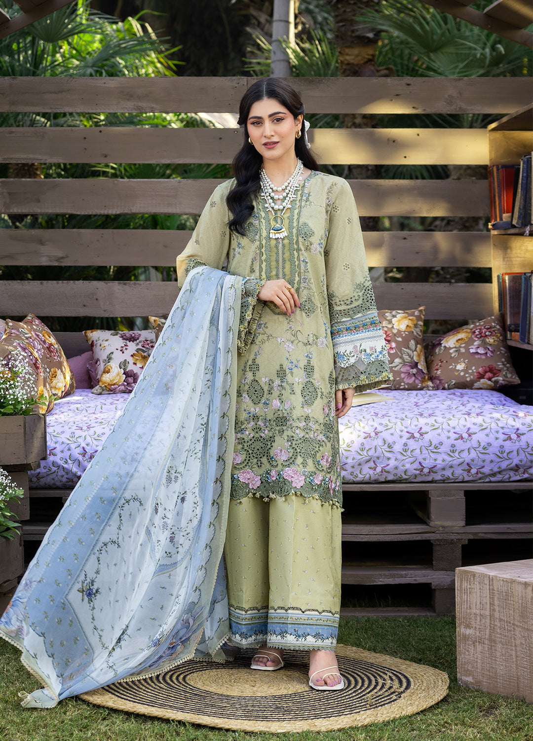 Elaf Chikankari Prints lawn 2026 | ERC-8B MENAH