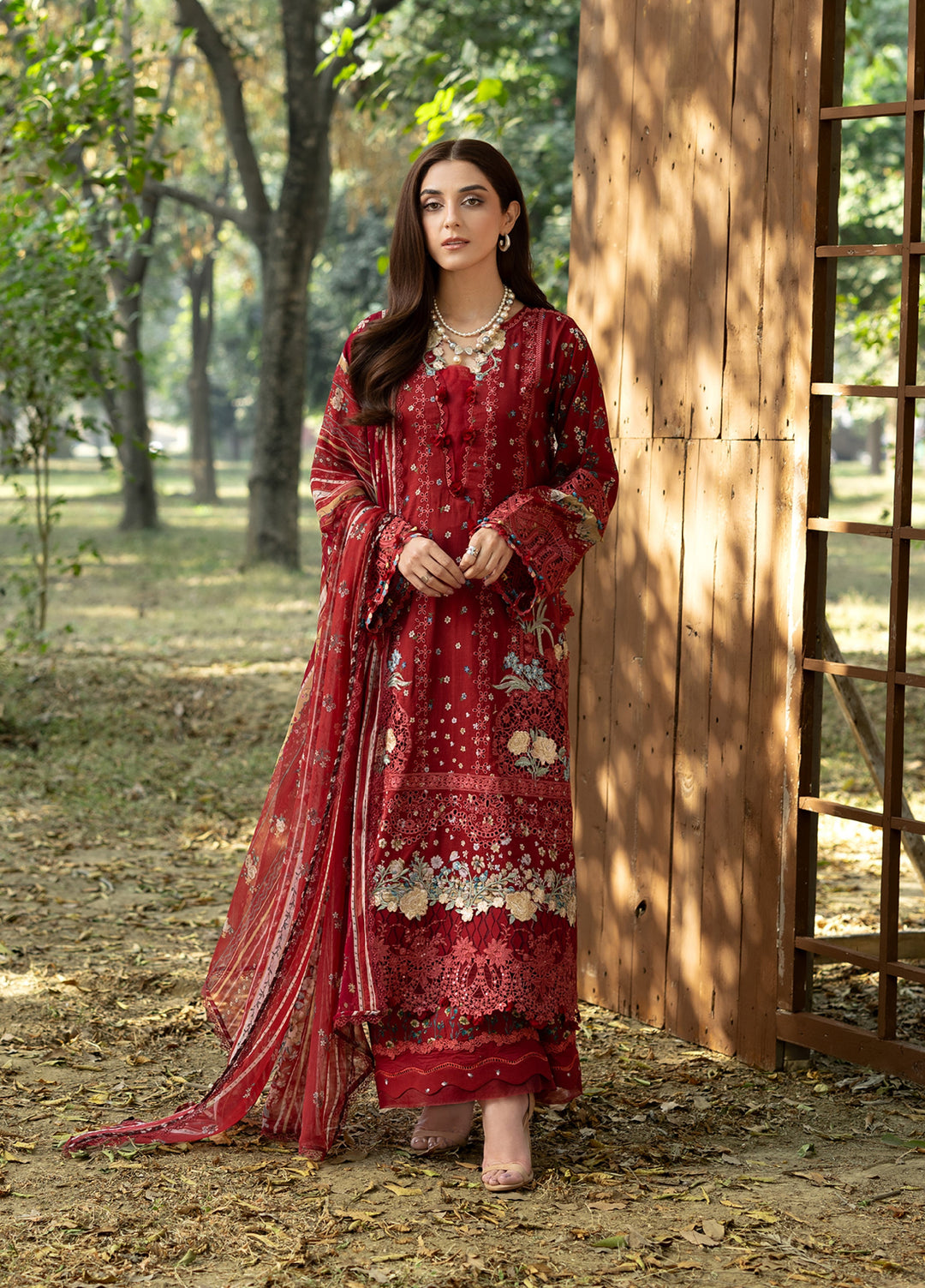 Elaf Chikankari Prints lawn 2026 | ERC-1B MARJAAN