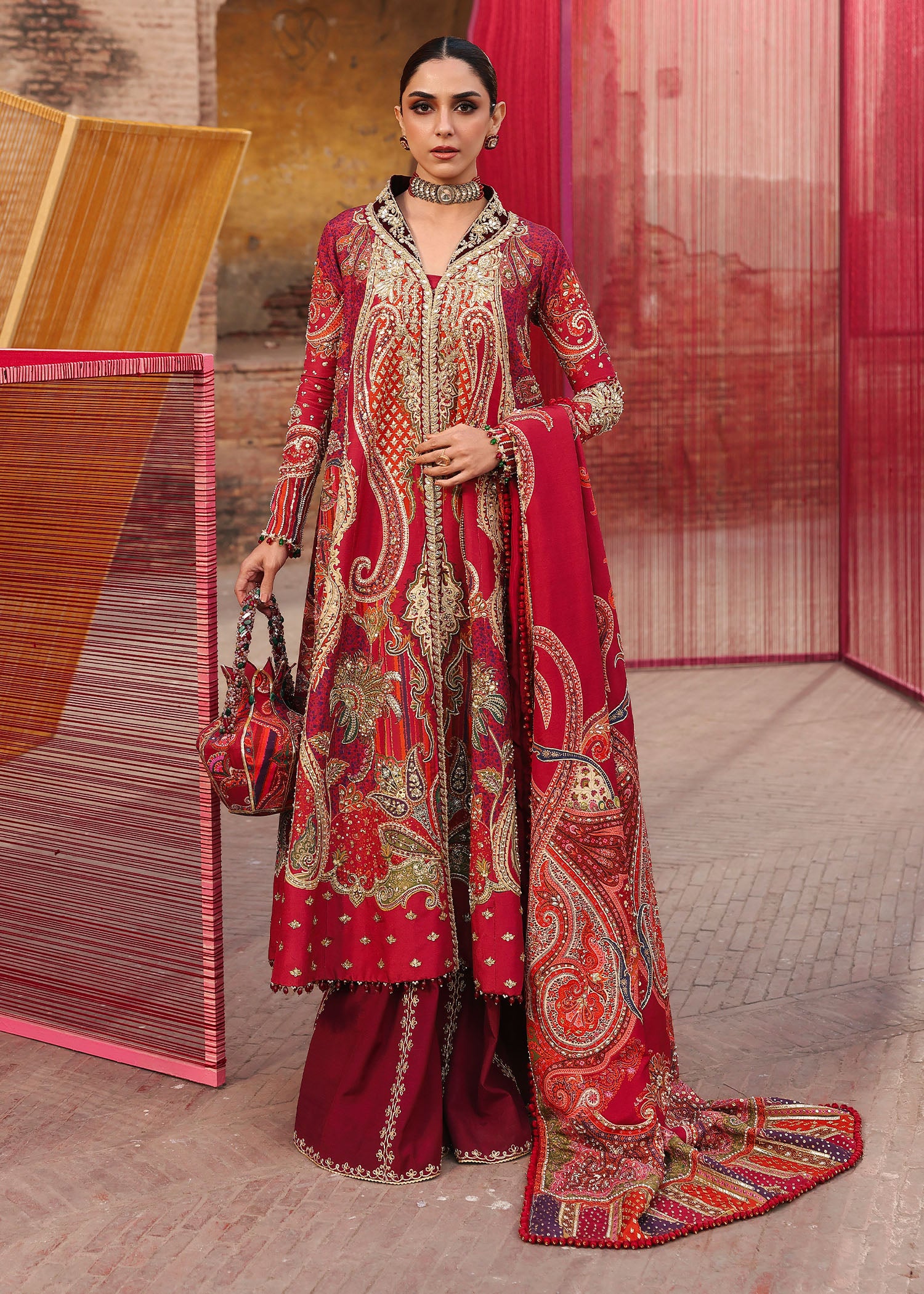 Crimson jhilmil wedding collection