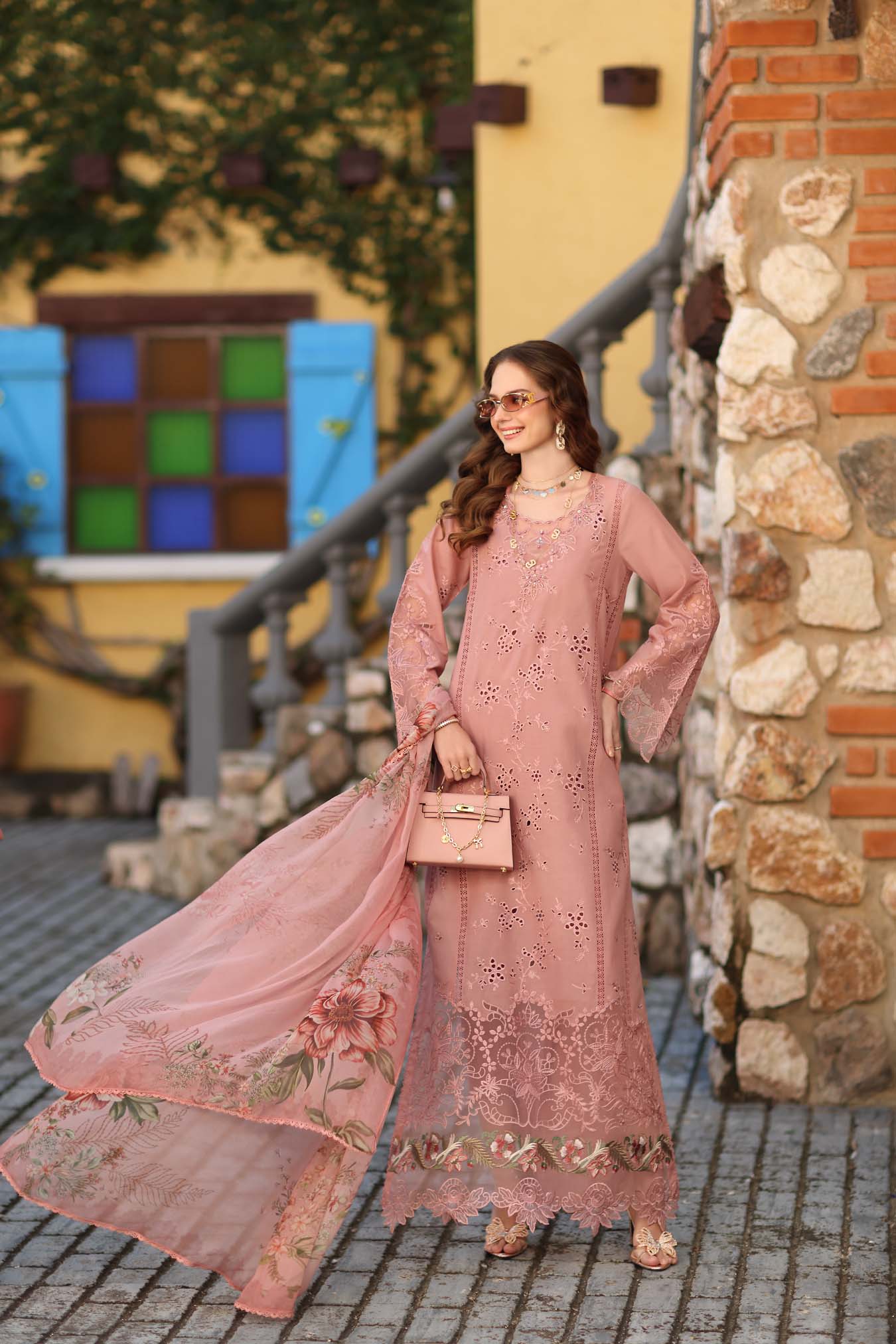 Noor luxe chikankari By Sadia Asad 2026 | D8 - B - Petal Pink