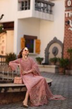 Noor luxe chikankari By Sadia Asad 2026 | D8 - B - Petal Pink - Image 2