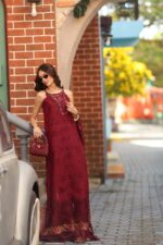 Noor luxe chikankari By Sadia Asad 2026 | D8 - A - Deep Garnet - Image 3