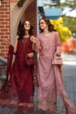 Noor luxe chikankari By Sadia Asad 2026 | D8 - A - Deep Garnet