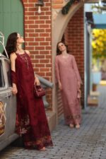 Noor luxe chikankari By Sadia Asad 2026 | D8 - A - Deep Garnet - Image 2