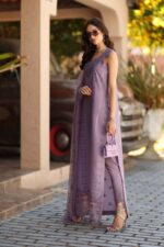 Noor luxe chikankari By Sadia Asad 2026 | D4 - A - French Violet - Image 3