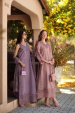 Noor luxe chikankari By Sadia Asad 2026 | D4 - B - Dusky Rose - Image 2