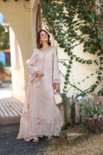 Noor luxe chikankari By Sadia Asad 2026 | D7 - A - Soft Rose Mink - Image 4