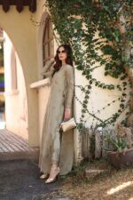 Noor luxe chikankari By Sadia Asad 2026 | D7 - B - Warm Gold Sage - Image 6