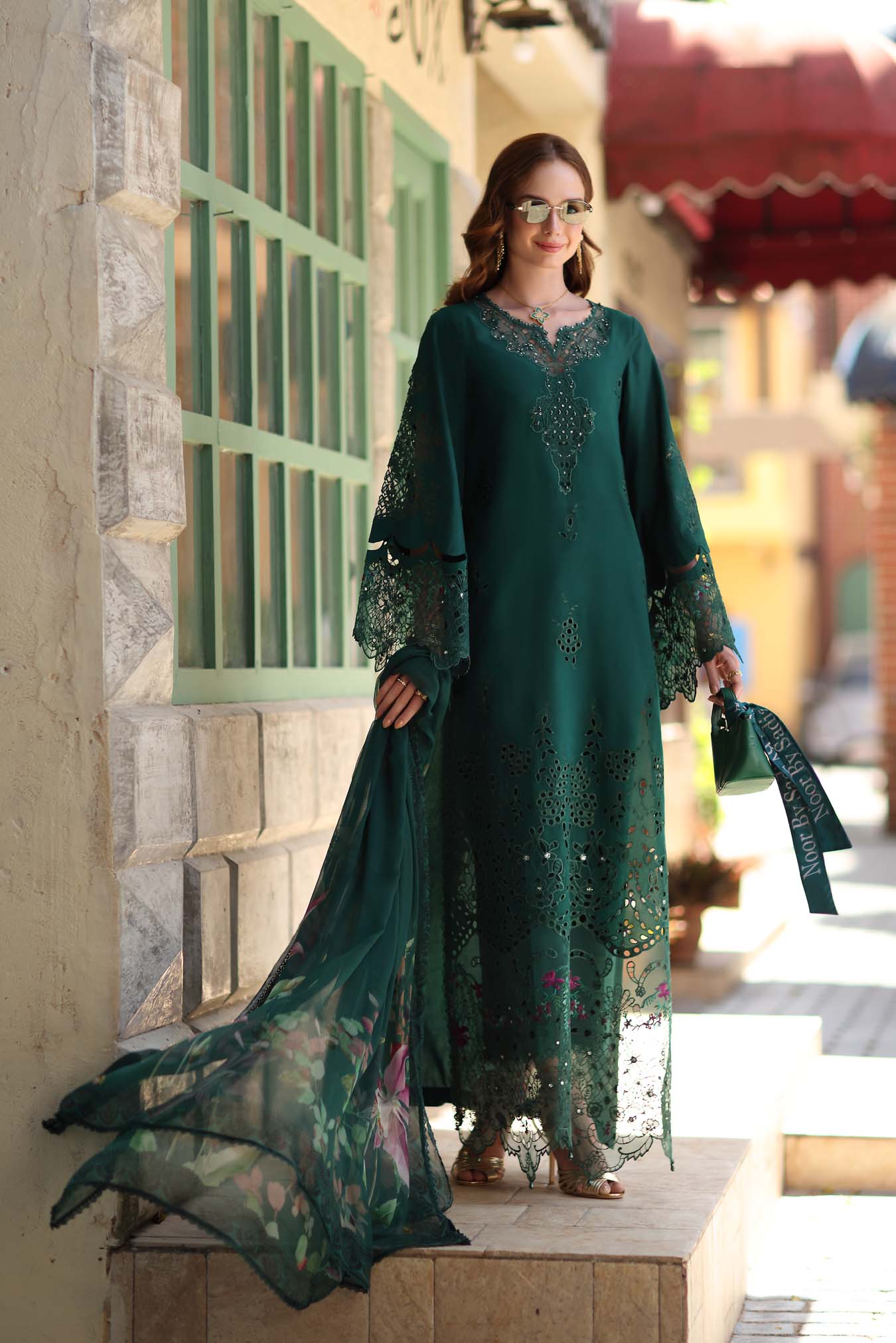 Noor luxe chikankari By Sadia Asad 2026 | D6 - B - Emerald Green