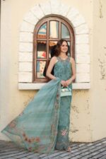 Noor luxe chikankari By Sadia Asad 2026 | D5 - B - Turquoise Blue - Image 4