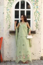 Noor luxe chikankari By Sadia Asad 2026 | D3 - A - Pistachio - Image 4