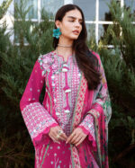 Mushq Amoi Luxury Lawn 2026 | Blushing Rose - Image 4