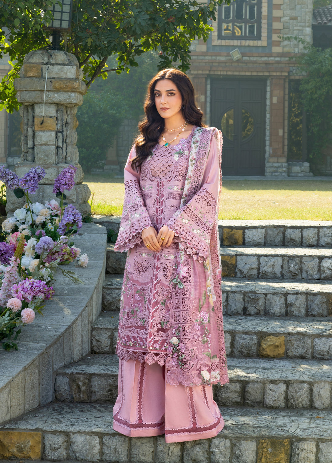 Elaf Premium Luxury Lawn 2026 | ELY-9 ROSEE