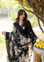 Elaf Premium Luxury Lawn 2026 | ELY-2B MIDNIGHT BLOSSOM - Image 4