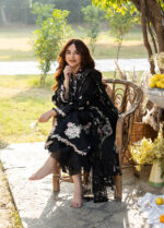 Elaf Premium Luxury Lawn 2026 | ELY-2B MIDNIGHT BLOSSOM - Image 2