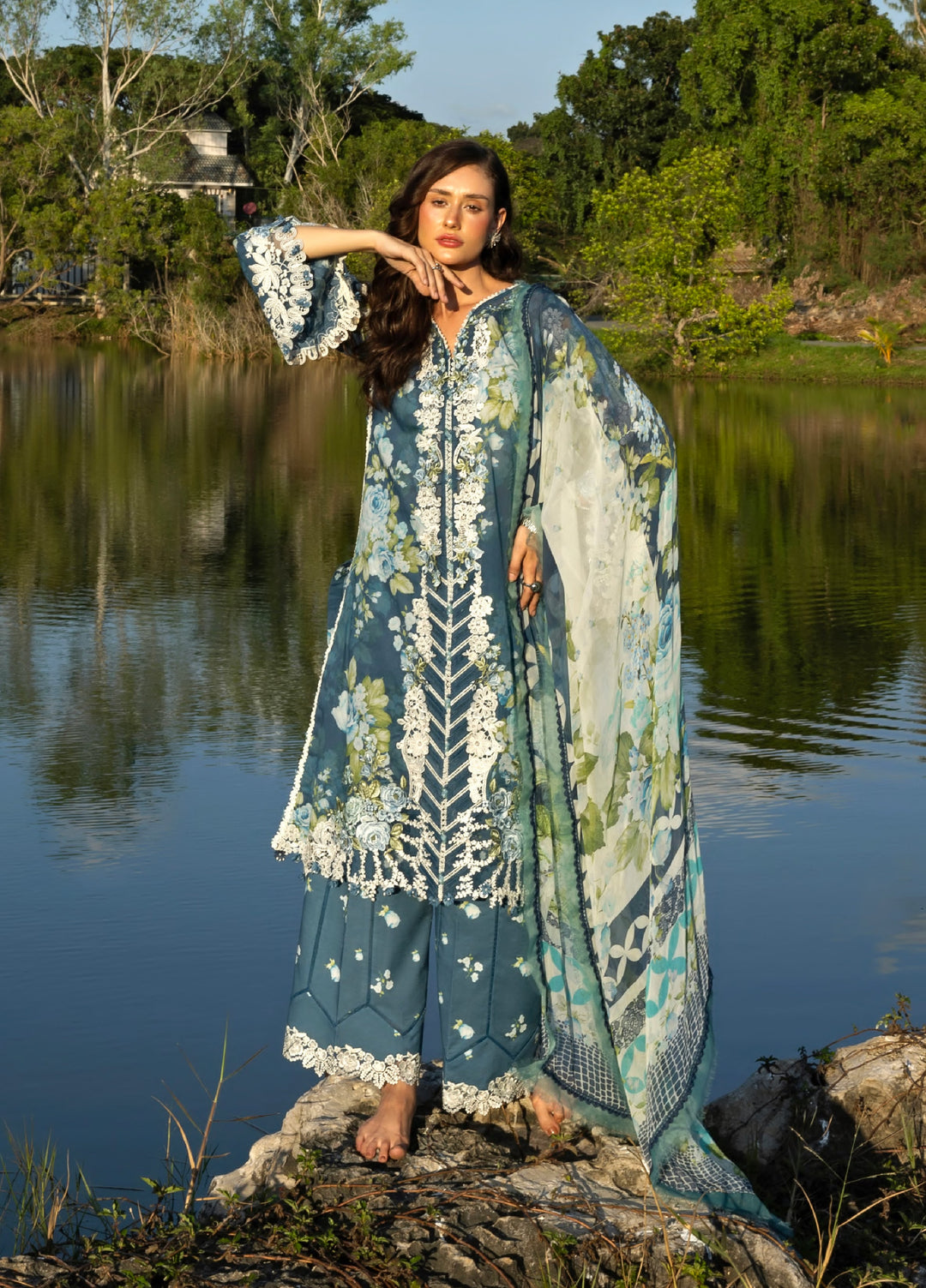 Elaf Premium Signature Lawn 2026 | ESA-7B SEA ENCHANTRESS