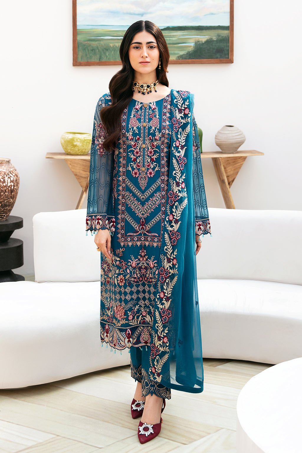 1O9A7179_f77617f6-80f0-4986-8819-32f774eed913 Ramsha Chiffon Stitched 2026 | size (M-L-XL) - Image 1