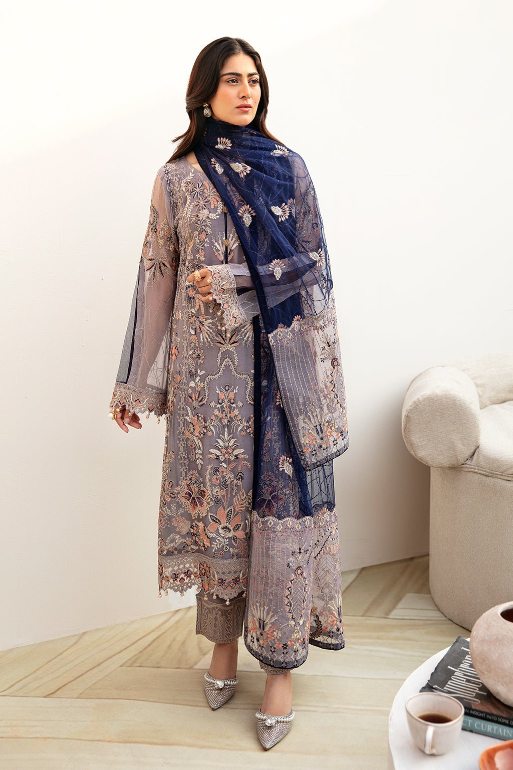 1O9A7811 Ramsha Chiffon Stitched 2026 | size (M-L-XL) - Image 1