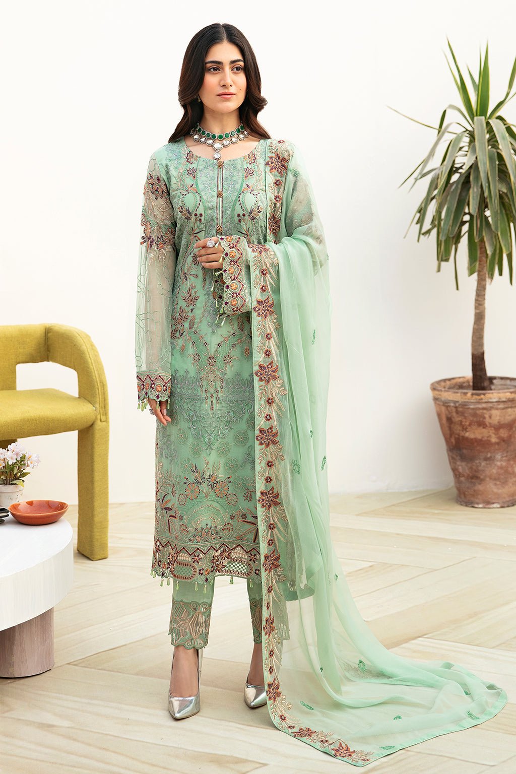 1O9A7945 (1) Ramsha Chiffon Stitched 2026 | size (M-L-XL) - Image 1