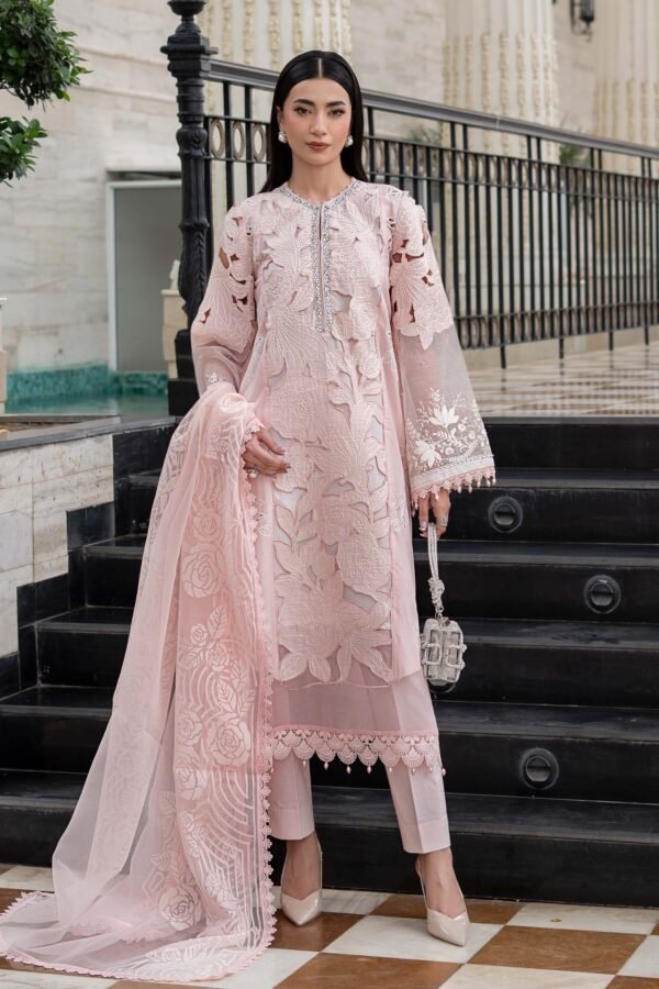 Maria B Eid Luxury lawn 2026 | ELS-26-02-Peach
