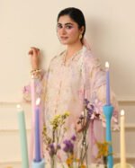 Mushq Soleil Prints lawn 2026 | Berry Creme - Image 4