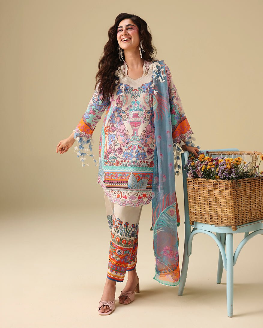 Mushq Soleil Prints lawn 2026 | Eden Whisper