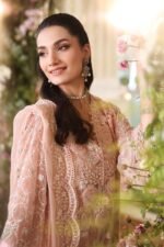 Maria B Chiffon 2026 | MPC-26-104-Peach Pink