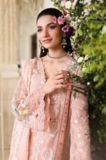 Maria B Chiffon 2026 | MPC-26-104-Peach Pink - Image 3