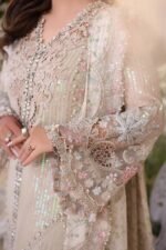 Maria B Chiffon 2026 | MPC-26-107-Ivory Beige - Image 5