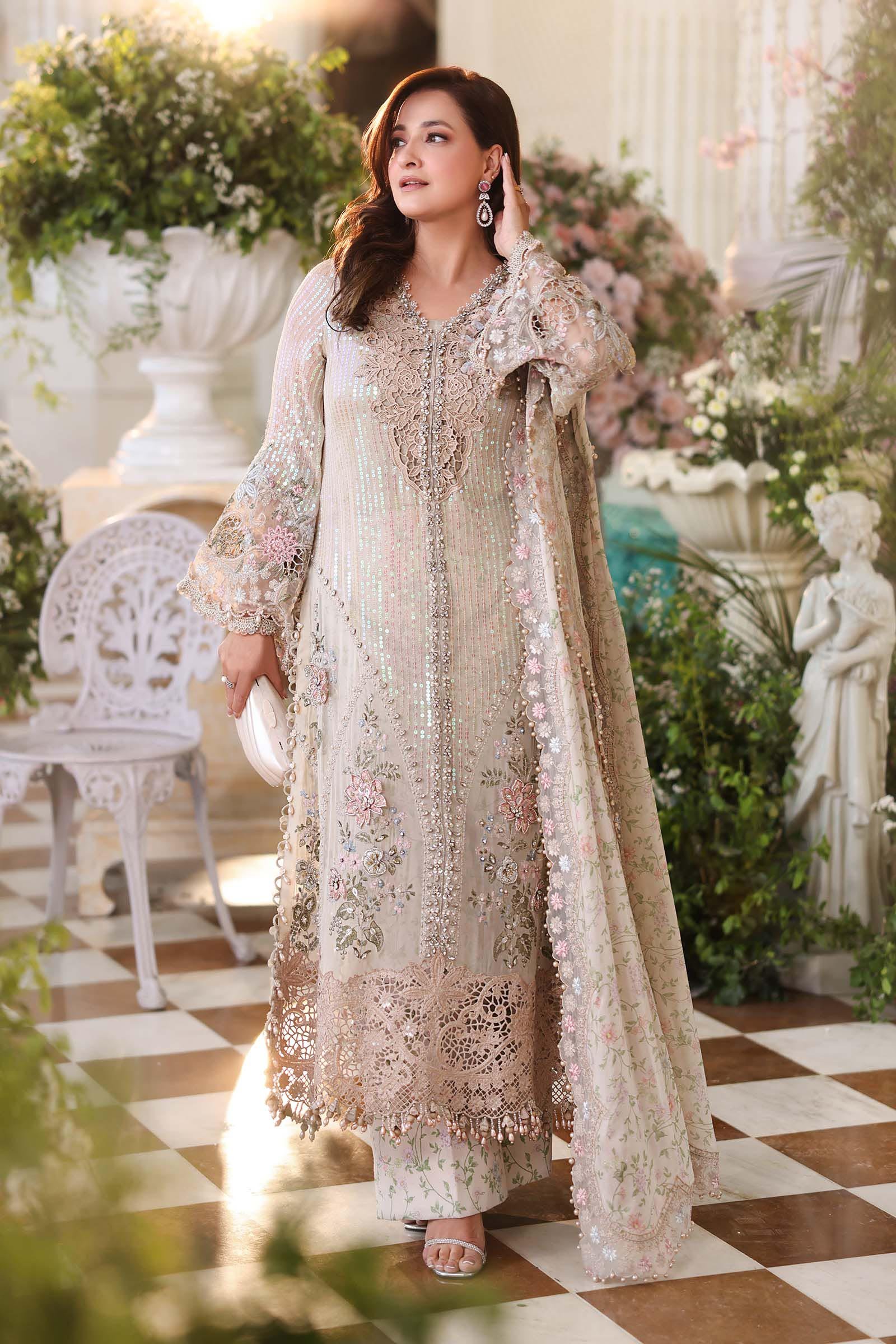 Maria B Chiffon 2026 | MPC-26-107-Ivory Beige