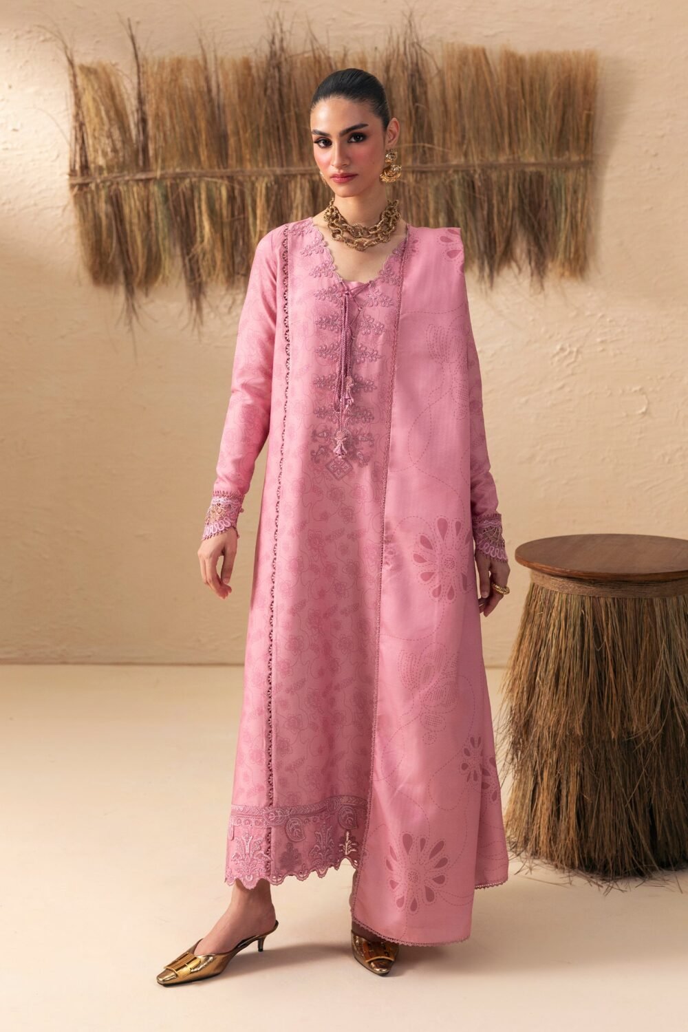 Qalamkar QPW-07 (A) Seema ready to wear suit front view