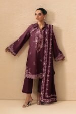 Qalamkar QPW-02 (B) Veena ready to wear suit front view