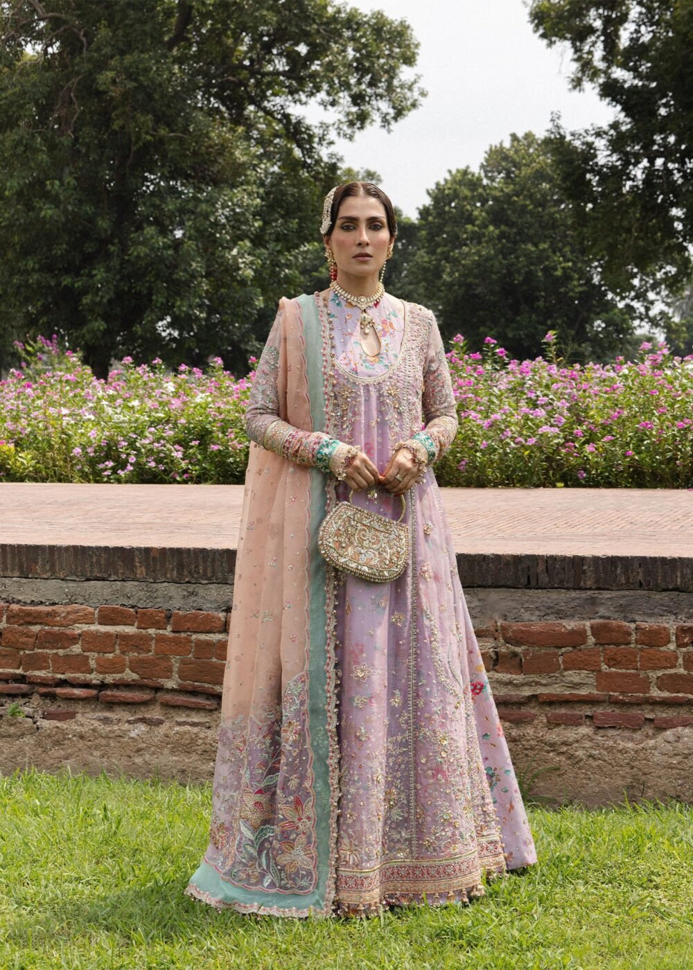 Hussain Rehar Gulrang ready to wear suit front view