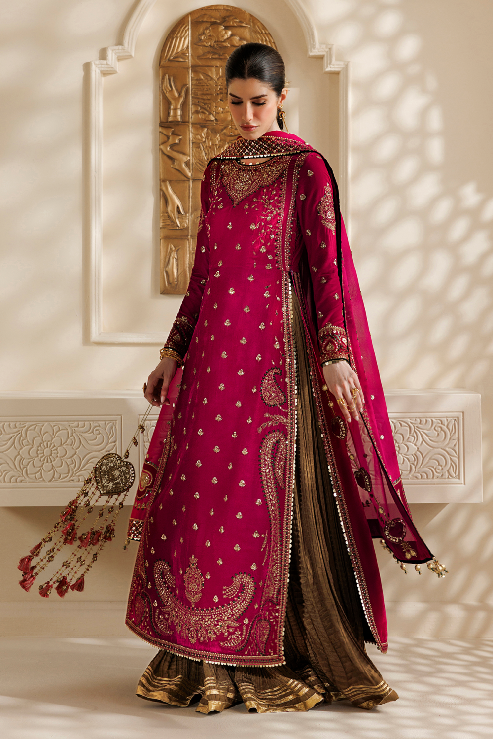Embroidered Velvet Formal CVF26-D06 embroidered detail