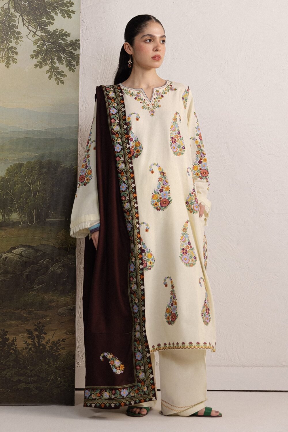 Zara Shahjahan SHIREEN-6A ready to wear suit front view