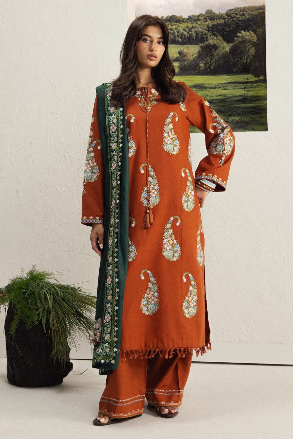Zara Shahjahan SHIREEN-6B ready to wear suit front view