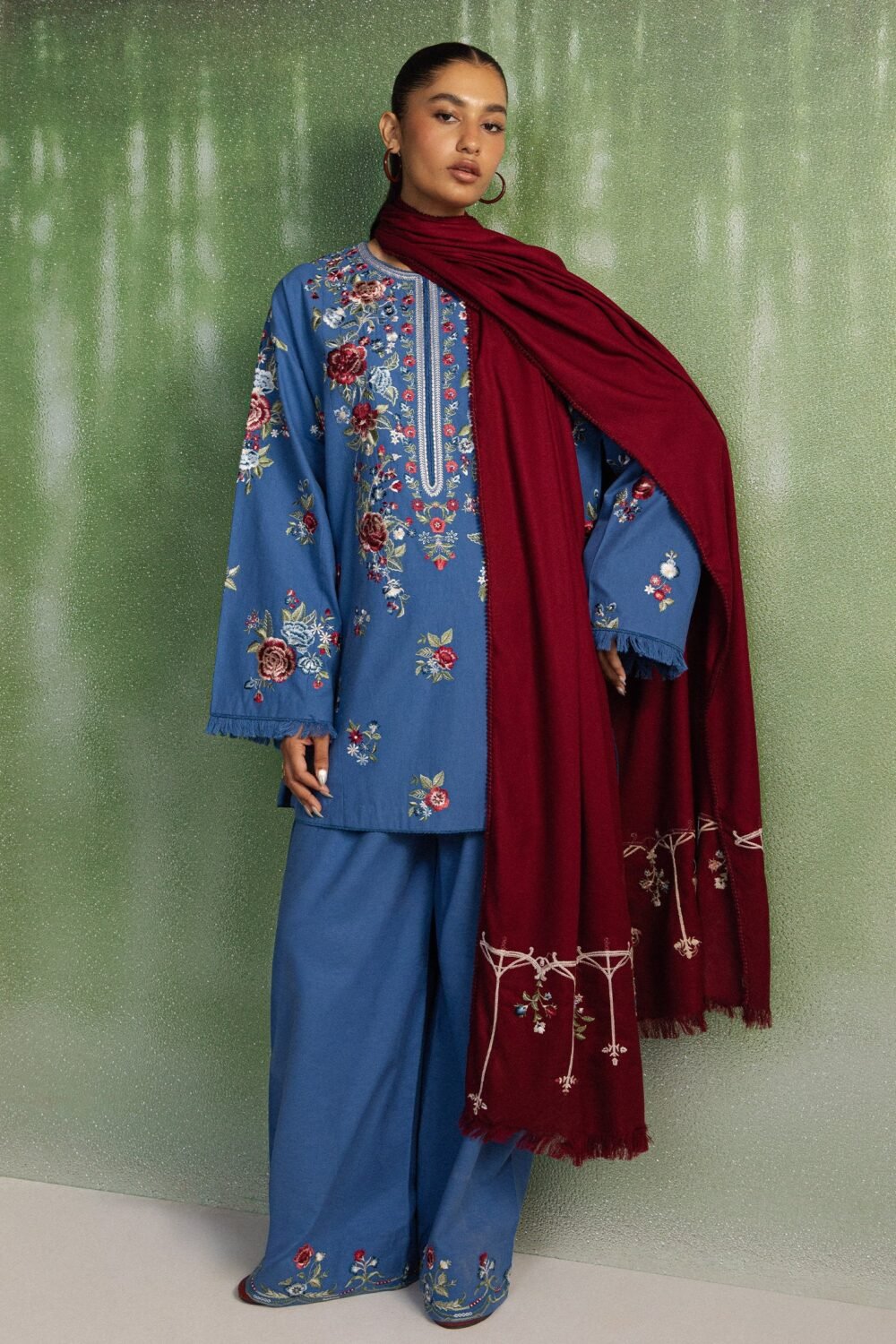 Zara Shahjahan ASMANI-9A ready to wear suit front view