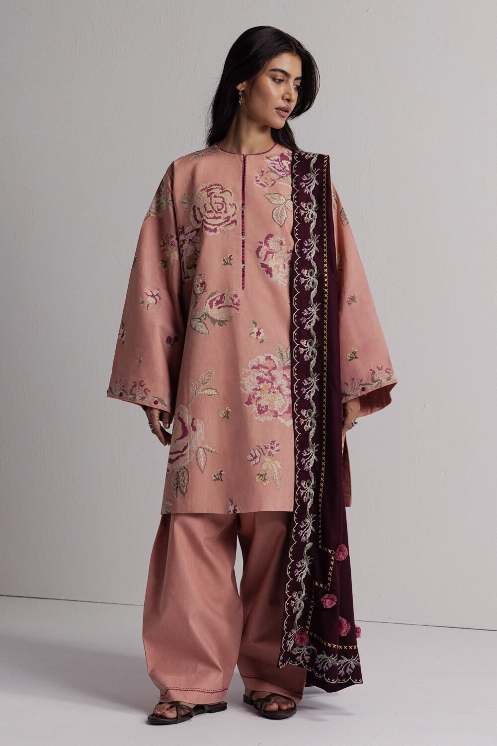 Zara Shahjahan RAKHSH-3A ready to wear suit front view