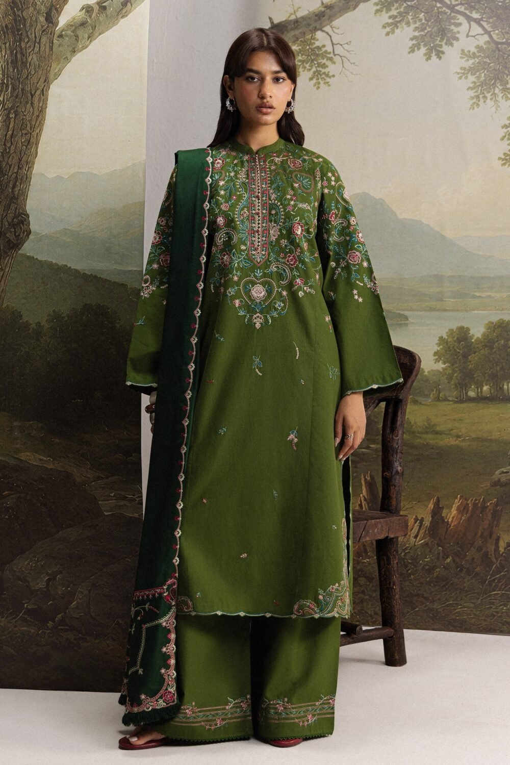 Zara Shahjahan SHAB-5B ready to wear suit front view