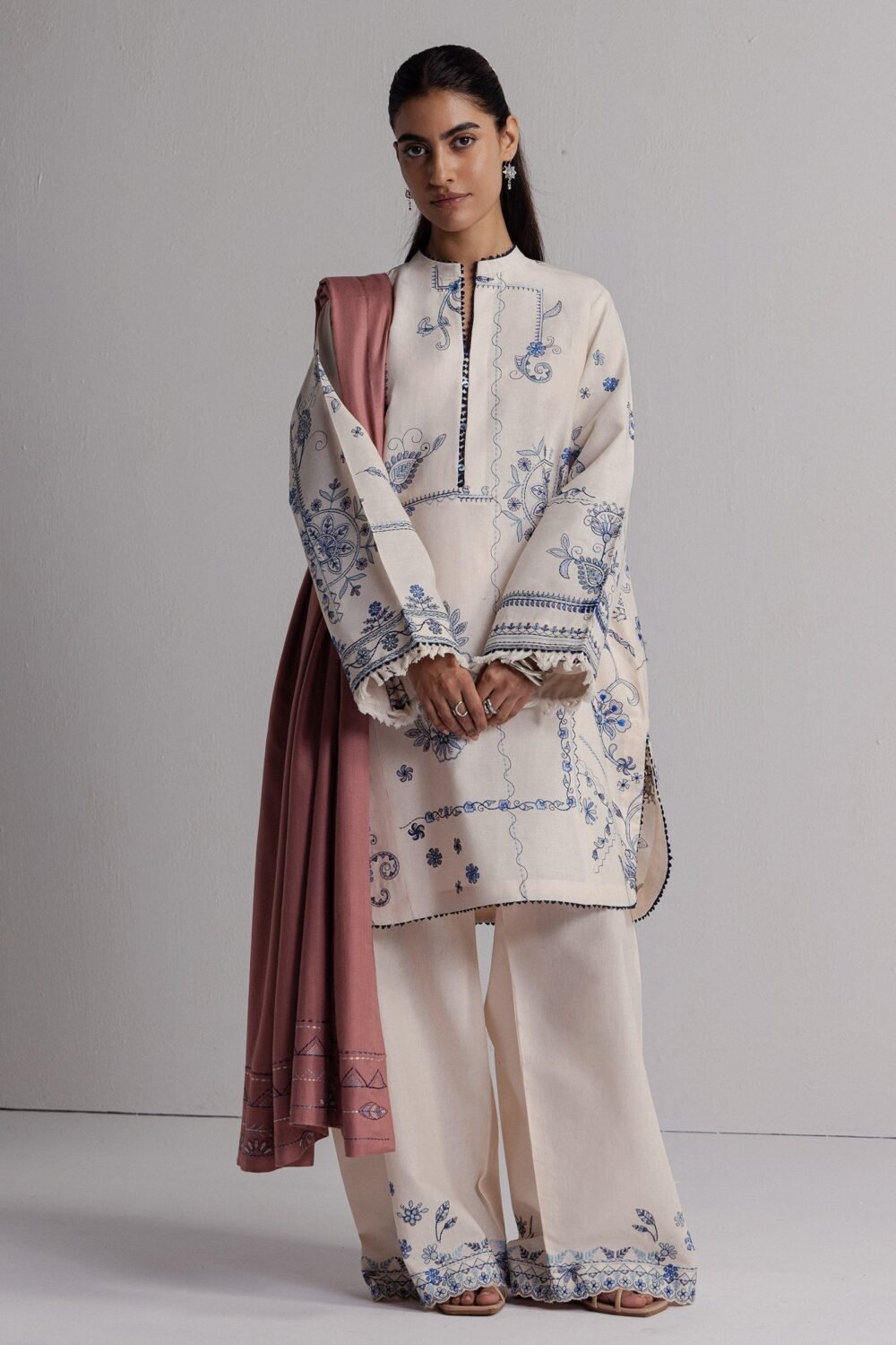 Zara Shahjahan DIBA-10B ready to wear suit front view