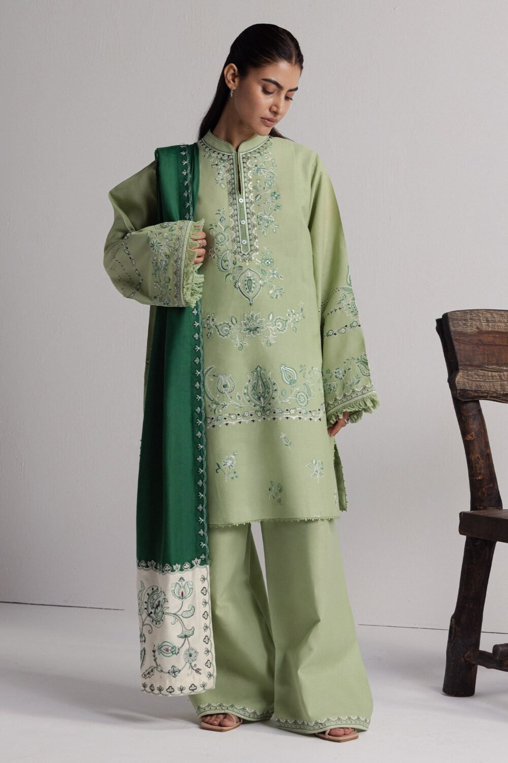 Zara Shahjahan NEELAM-4B ready to wear suit front view