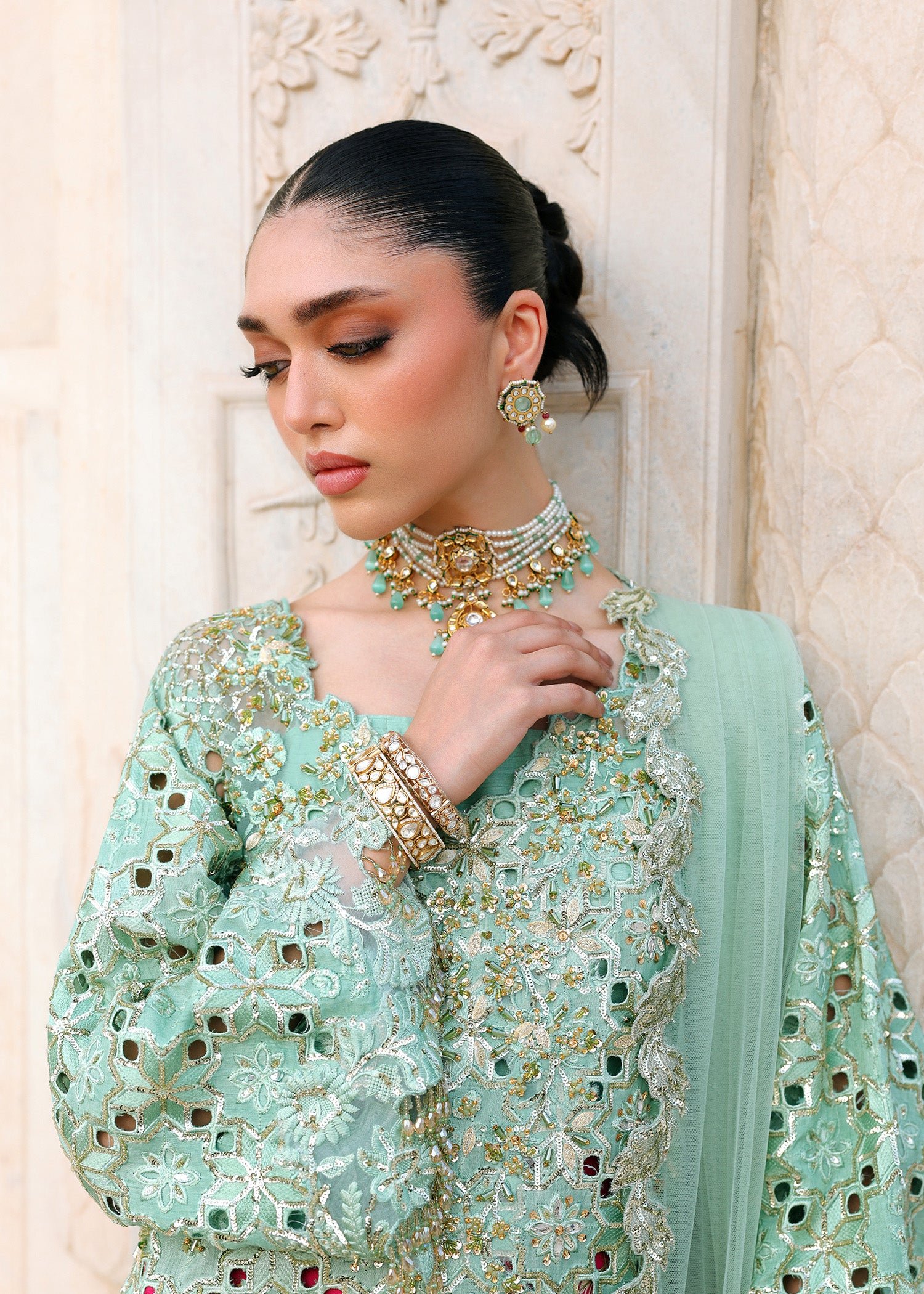 VOILA - Mint Green - Fabric Detail