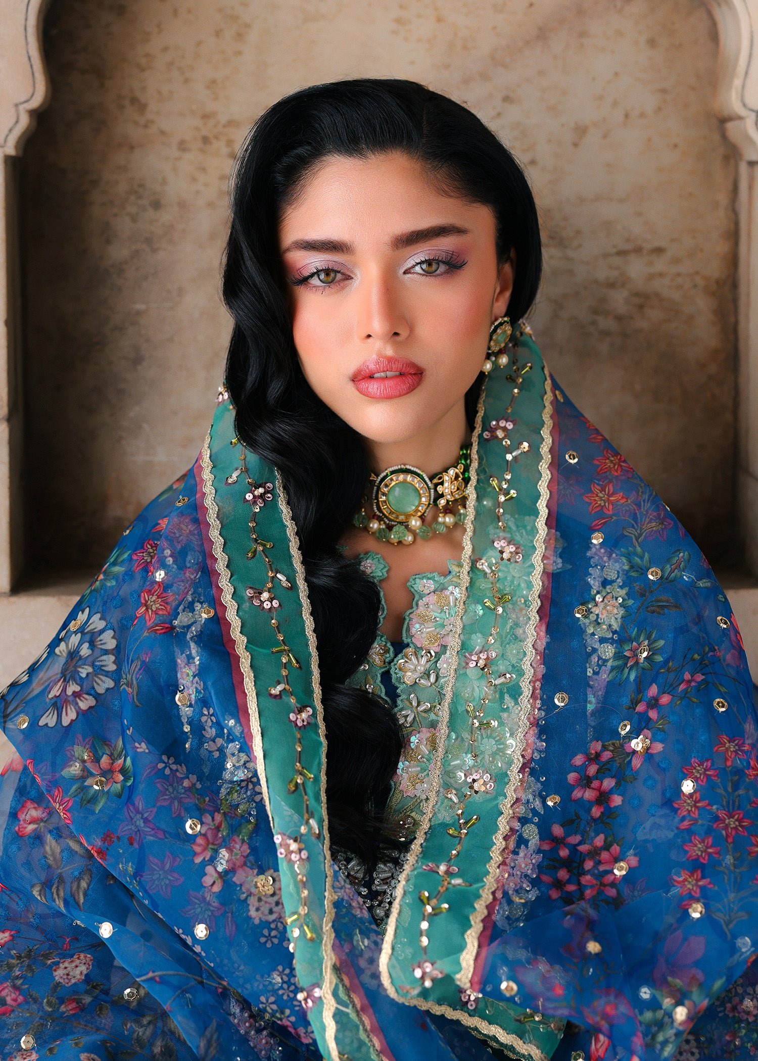 IRIS-Navy Blue - Fabric Detail