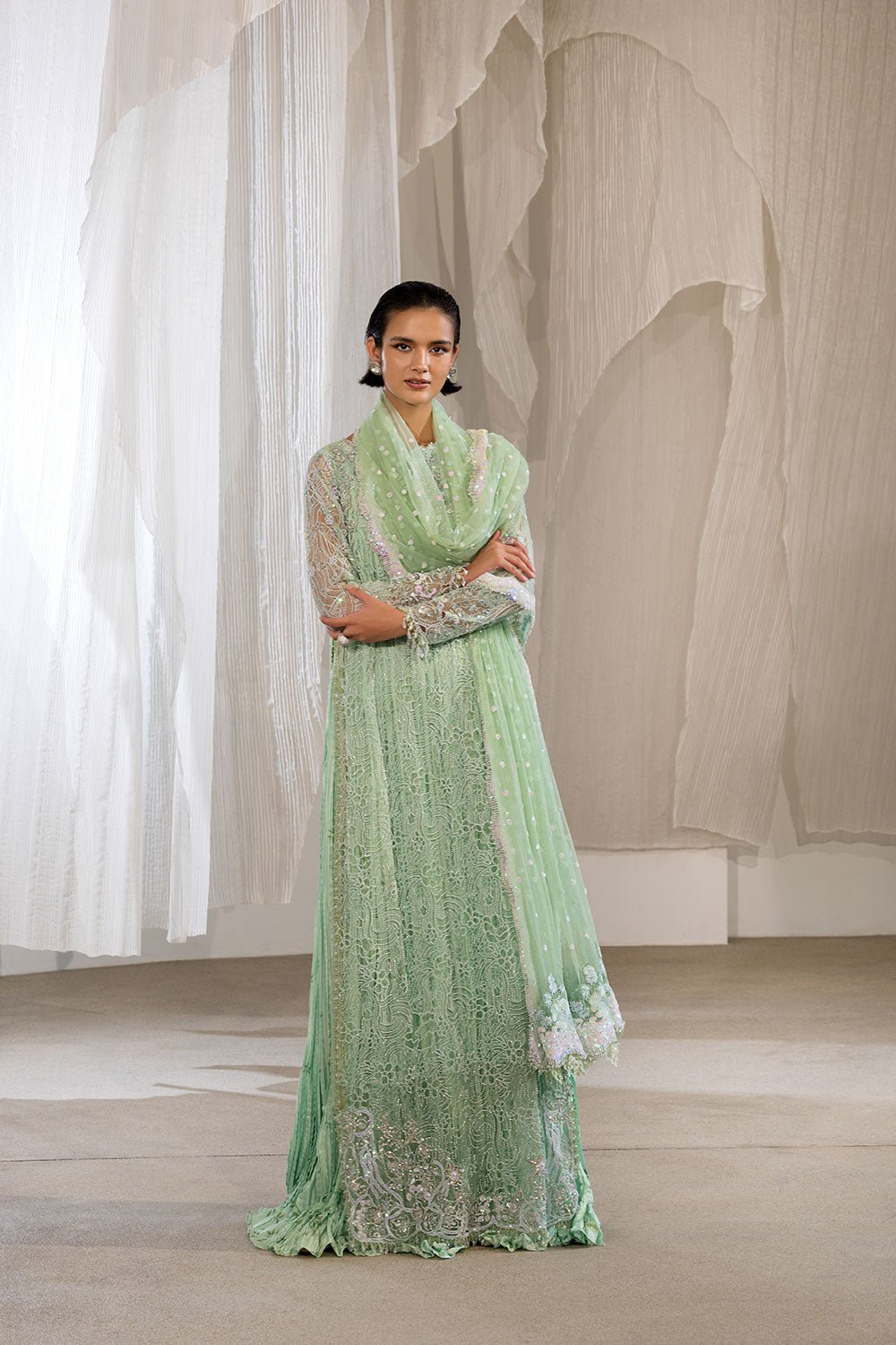 Design 03 NUR Festive '26 Unstitched ready to wear suit front view