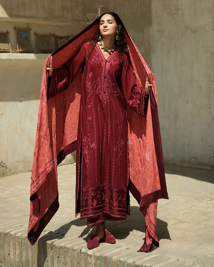 Mushq Bukhara Bloom ready to wear suit front view