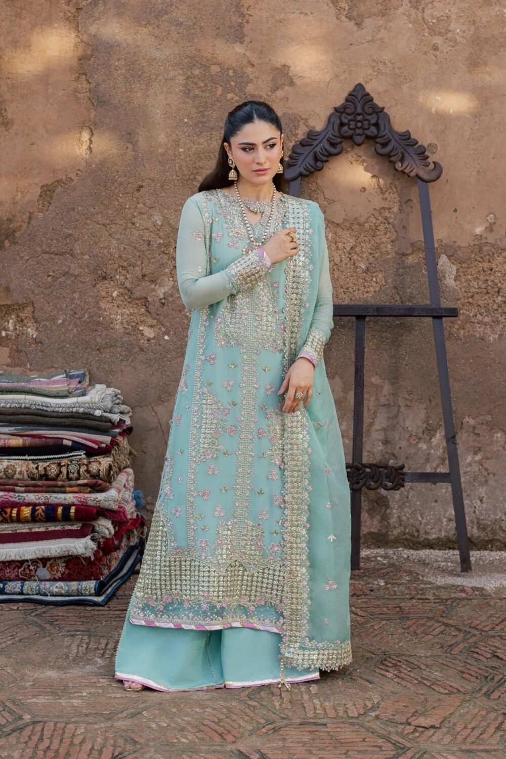 Rang Rasiya Celeste ready to wear suit front view