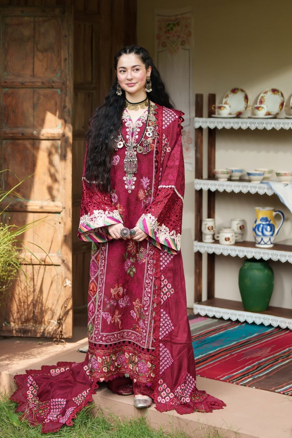 Maryam Hussain Dahlia ready to wear suit front view