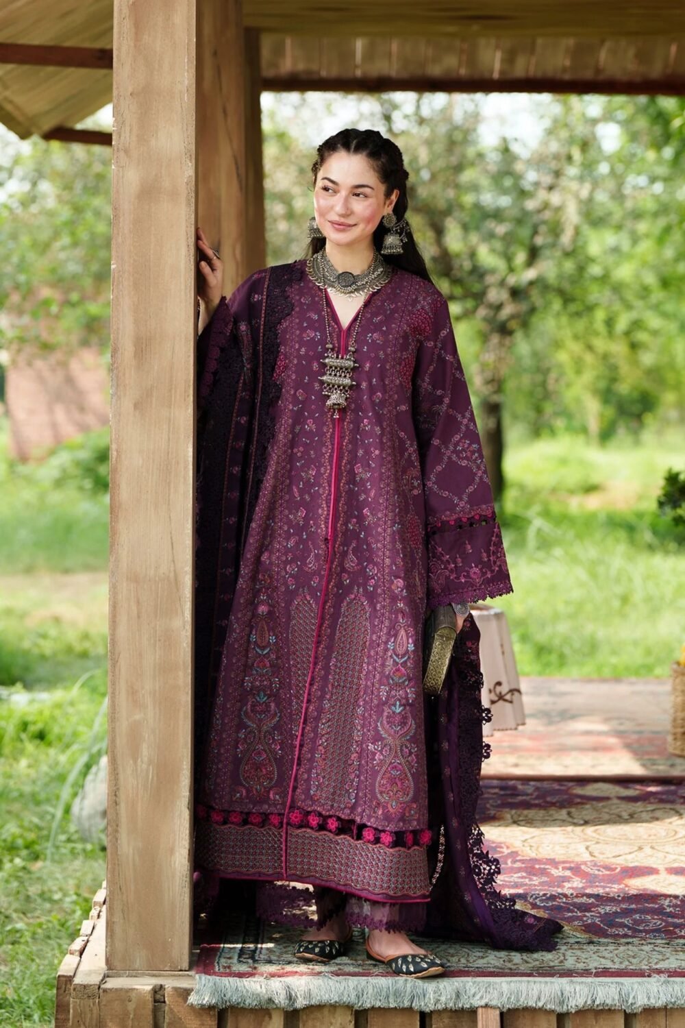 Maryam Hussain Vintage ready to wear suit front view