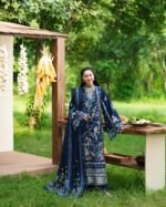 Maryam Hussain Indigo embroidered detail