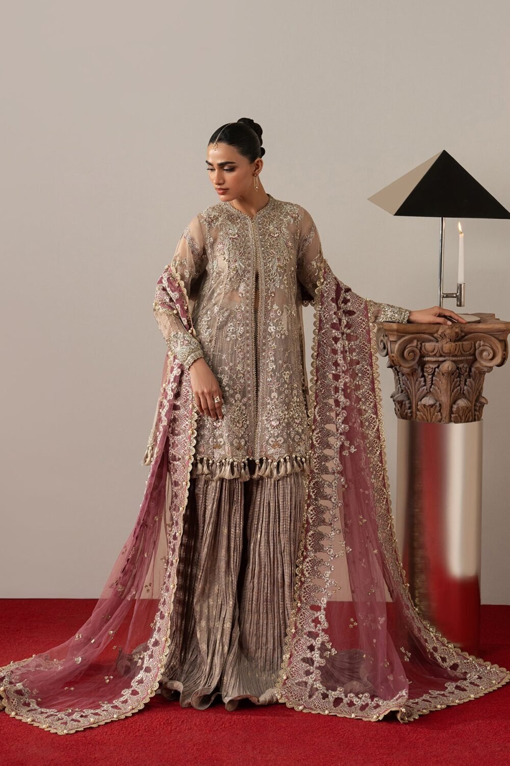 Afrozeh Gilded Grace ready to wear suit front view